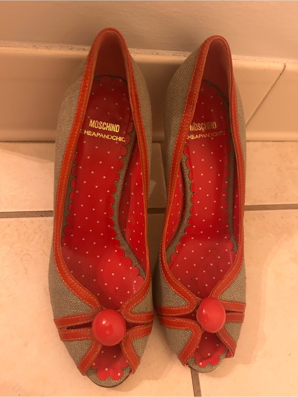 Moschino Cheap and Chic Peep Toe Heels